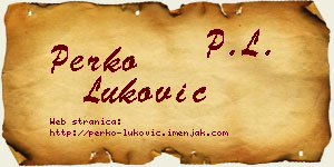 Perko Luković vizit kartica